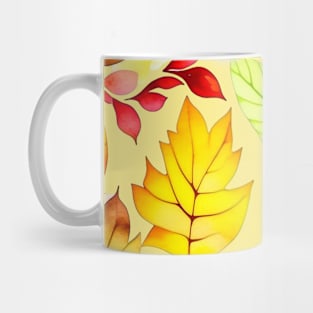 Watercolor Autumn Leaves pattern Mug